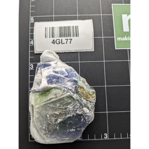 Vaseline Milk Glass Cobalt Art Glass Cullet Uranium Swirl Slag Glass #4GL77 - Picture 7 of 7